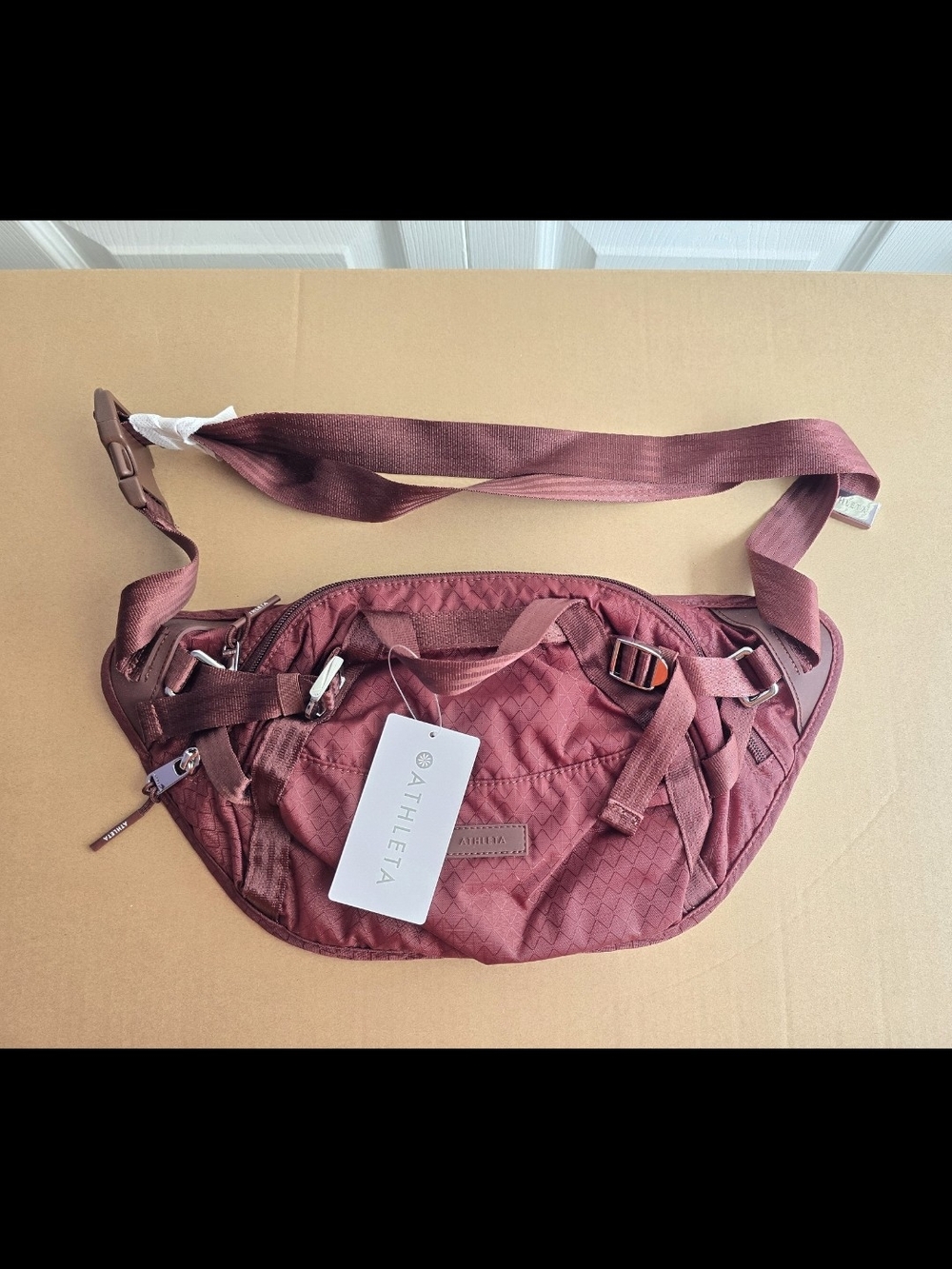 Athleta Burgundy Excursion Crossbody Waistbag